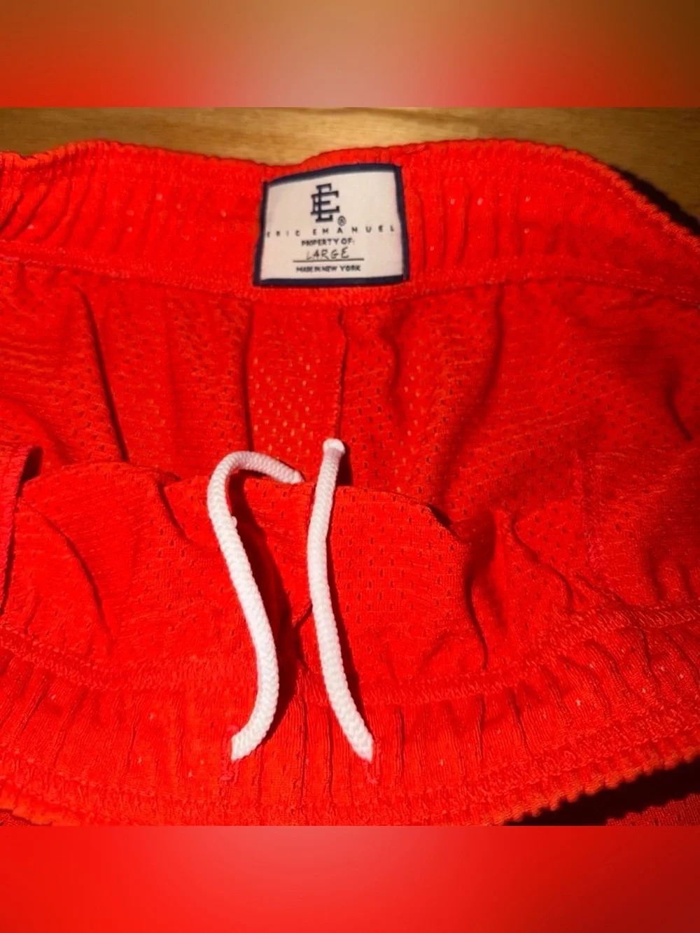 Eric Emanuel EE Basic/Core Short - Size L - Orange/Light Blue - 100% authentic
